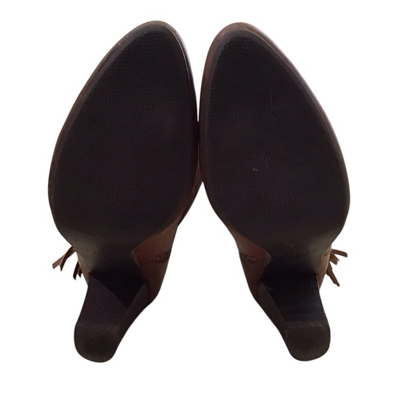 Nicole By Nicole Miller Ageless Fringed Leather Boots Size 9M - Picture 8 of 11